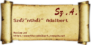 Szánthó Adalbert névjegykártya